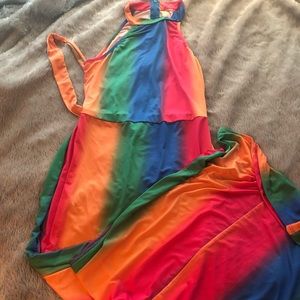 Gradual color change dress